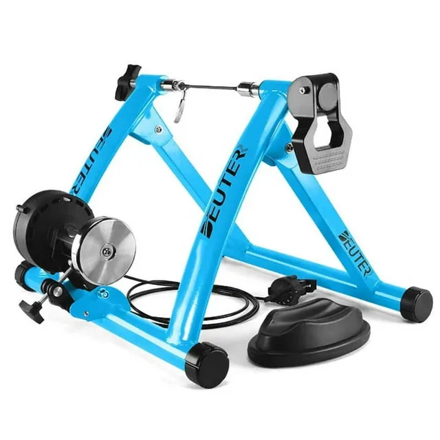 CXWXC Indoor Bike Trainer Portable Foldable Magnetic Bicycle Stationary Stand, Size: 26, Bule