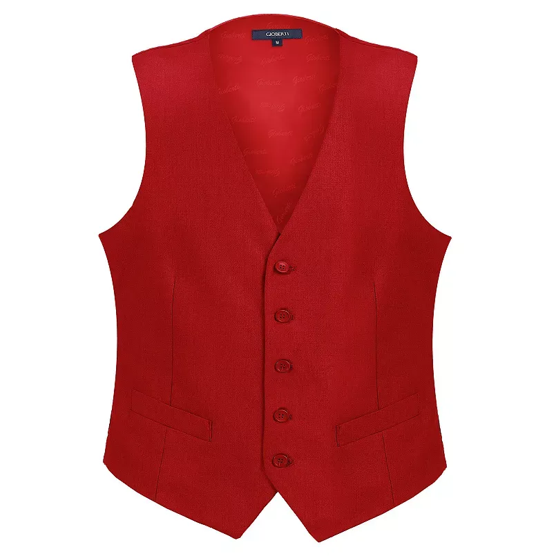 Gioberti Men's Formal Suit Vest Fit for Business or Casual Dress