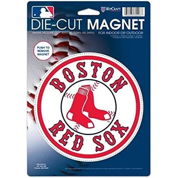 MLB Boston Red Sox Round Logo 8 inch Auto Magnet Die-Cut by WinCraft