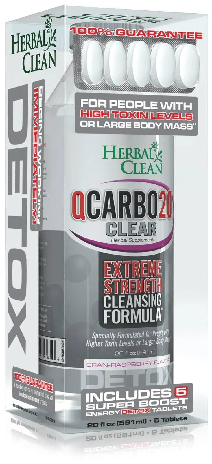 BNG Enterprises Clear QCarbo Detox Fluid, Strawberry Mango - 20 fl oz bottle