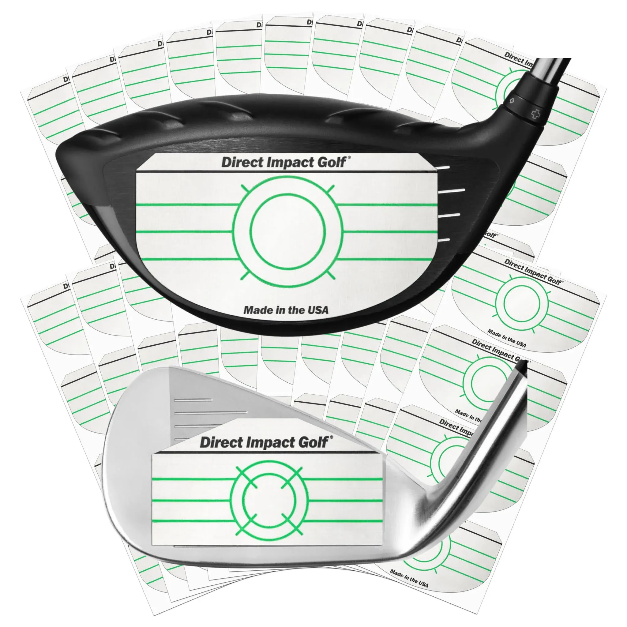 Combo Pack (100 Driver+100 Iron) Ultra-Thin Golf Impact Tape for Accurate... 