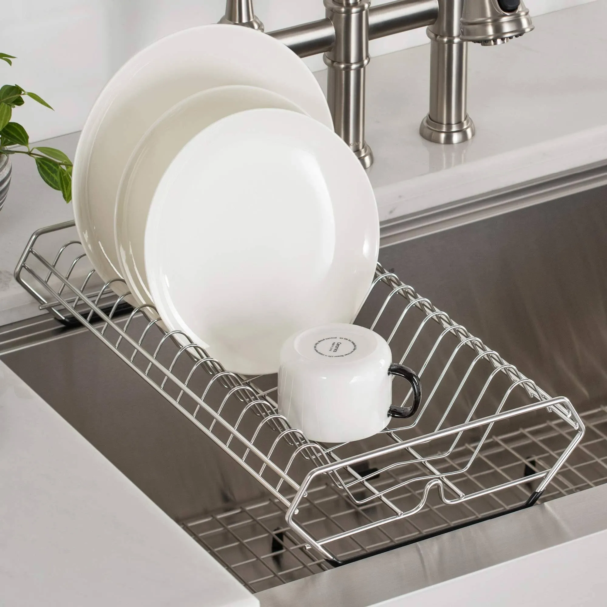 Kraus Workstation Stainless Steel Kitchen Sink Dish Drying Rack