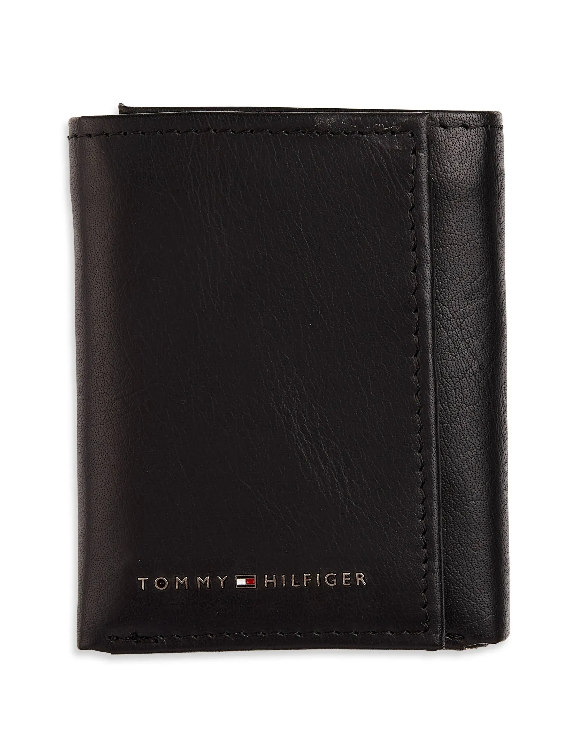 Tommy Hilfiger Men's Compact Trifold Wallet with ID Window and Multiple Card Slots