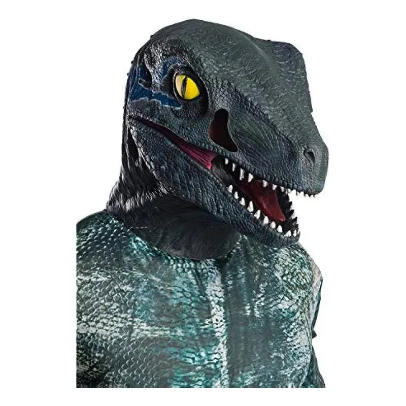 Deluxe Velociraptor Blue Latex Adult Mask