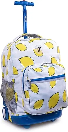 J World Sunrise 18" Kids Rolling Backpack - Lemona