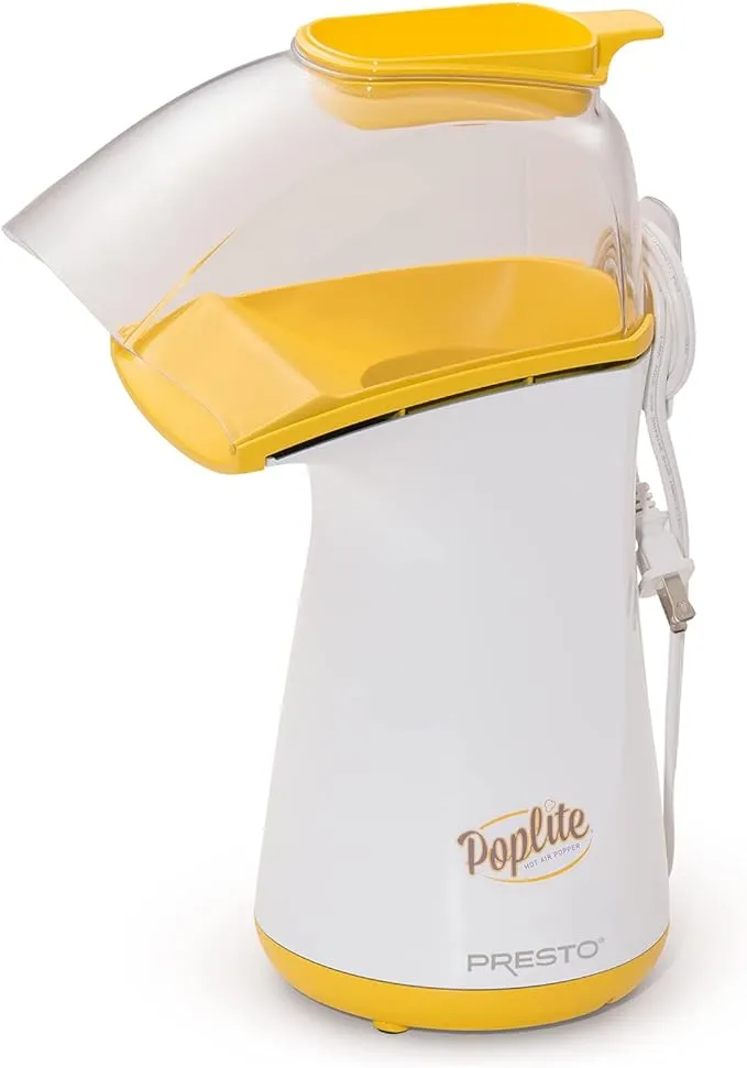 Presto 2-Quart oz PopLite Hot Air Popcorn Popper, White