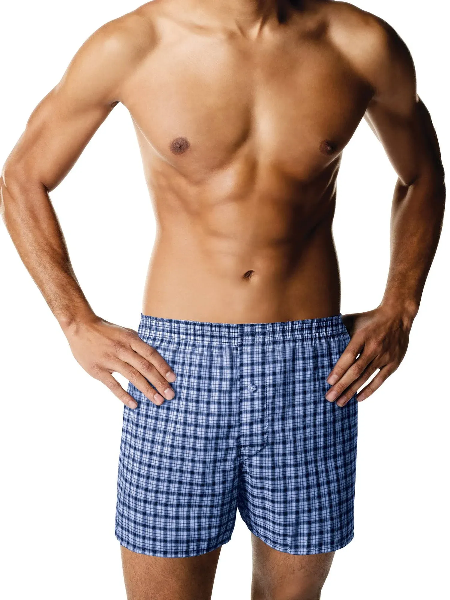 Hanes Men&#039;s 4-Pack Comfortblend Woven Boxers with Freshiq