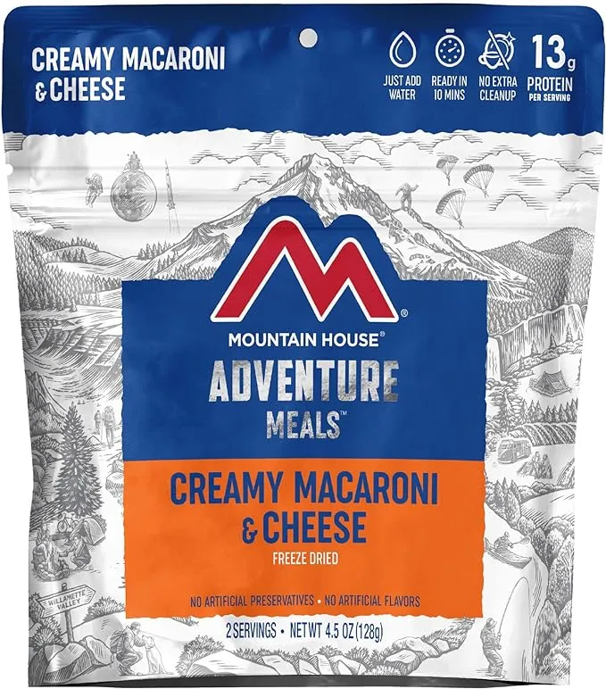 Mountain House Creamy Macaroni & Cheese | Freeze Dried Backpacking & Camping Food | 2 Servings