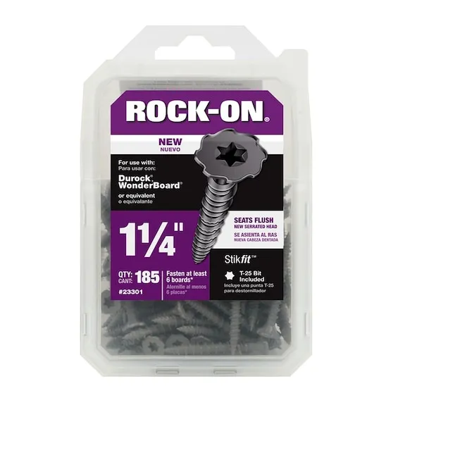 Rock-On #9 x 1-1/4-in Star-Drive Self-drilling Cement Board Screws (185-Count) | 23301