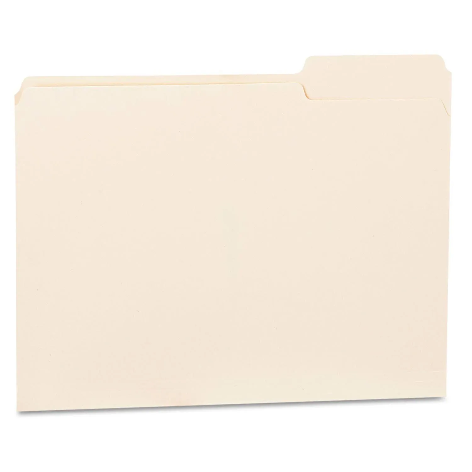 Universal 12123 File Folders, 1/3 Cut Third Position, One-Ply Top Tab, Letter, Manila, 100/Box