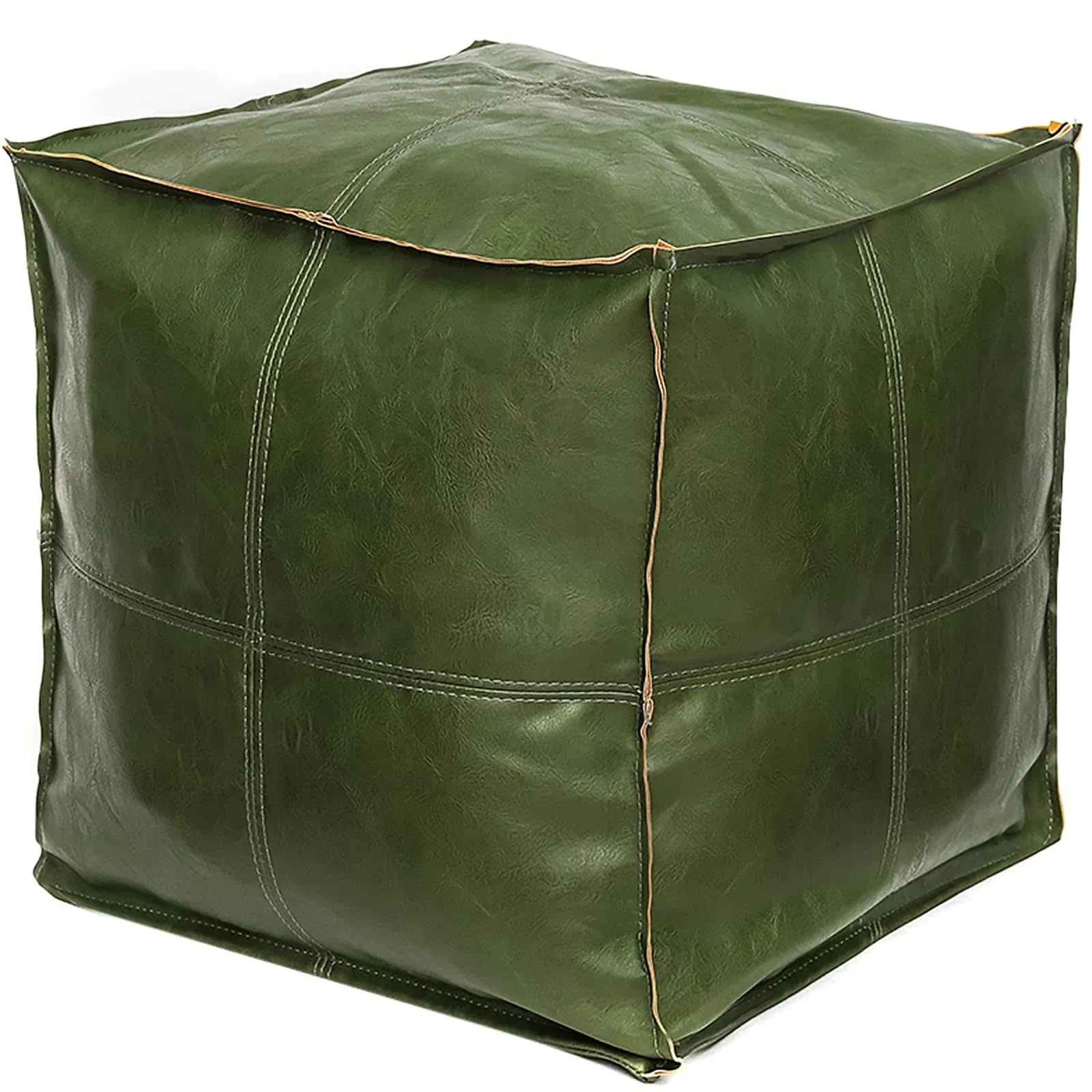 Louis DonnÃ© Pouf Ottoman Cover,Unstuffe<wbr/>d Pouffe Ottomans, Handmade Faux PU 45cm