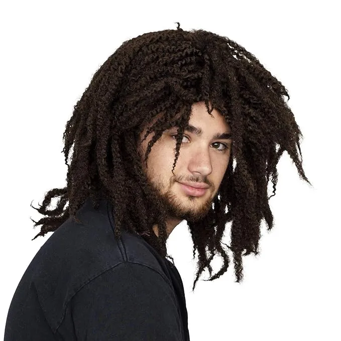 Costume Agent Dreadlock Wig - Ideal Caveman, Surfer Dude or Rasta Wig, Adult Dreads Wig for Halloween or Cosplay - Brown