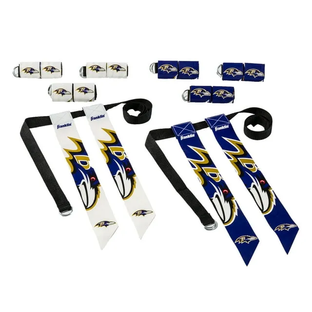 Franklin Sports NFL Baltimore Ravens Youth Flag Football Set