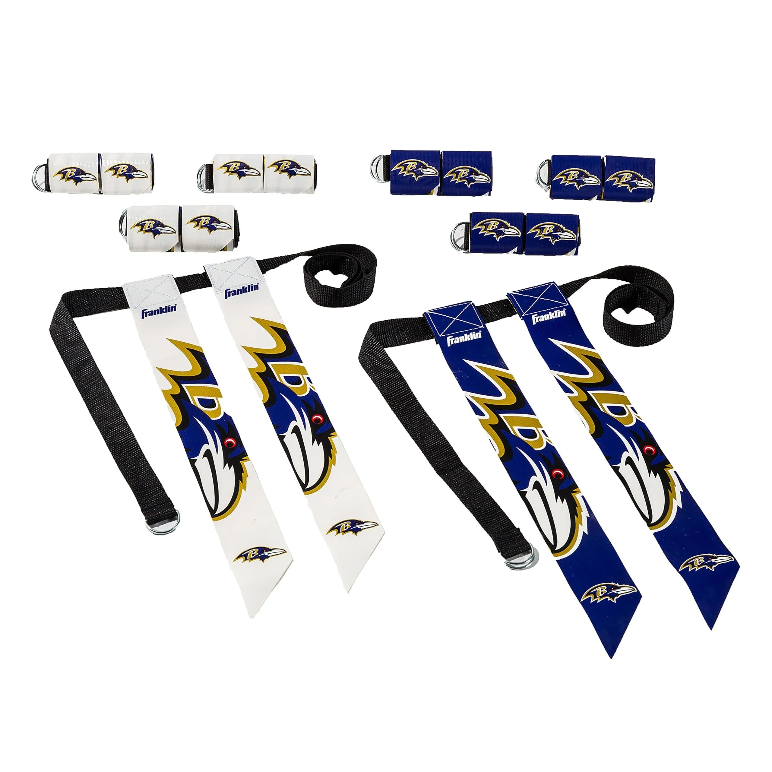 Franklin Sports NFL Baltimore Ravens Flag Football Sets - NFL Team Flag Football