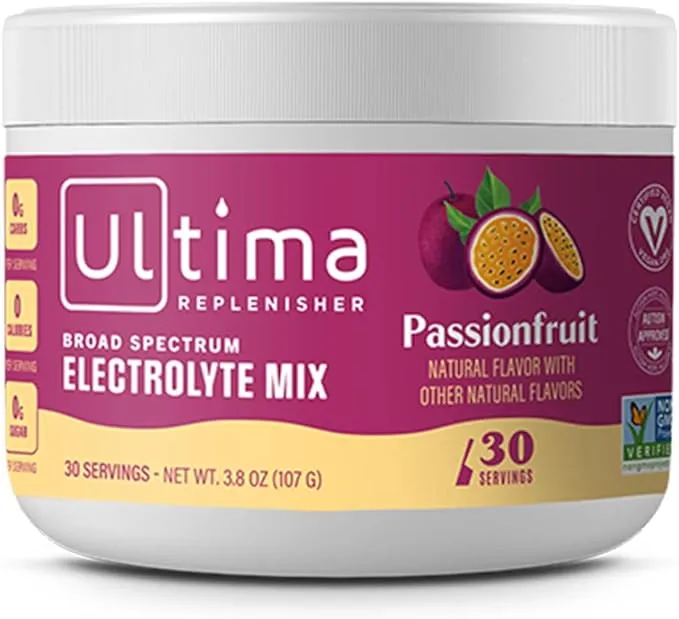 Ultima Replenisher Passionfruit Electrolyte Drink Mix, 30 Servings