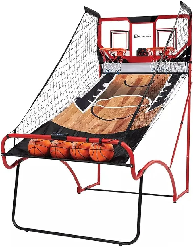 ESPN EZ Fold 2 player Basketball Game with Polycarbonate Backboard and LED Scoring