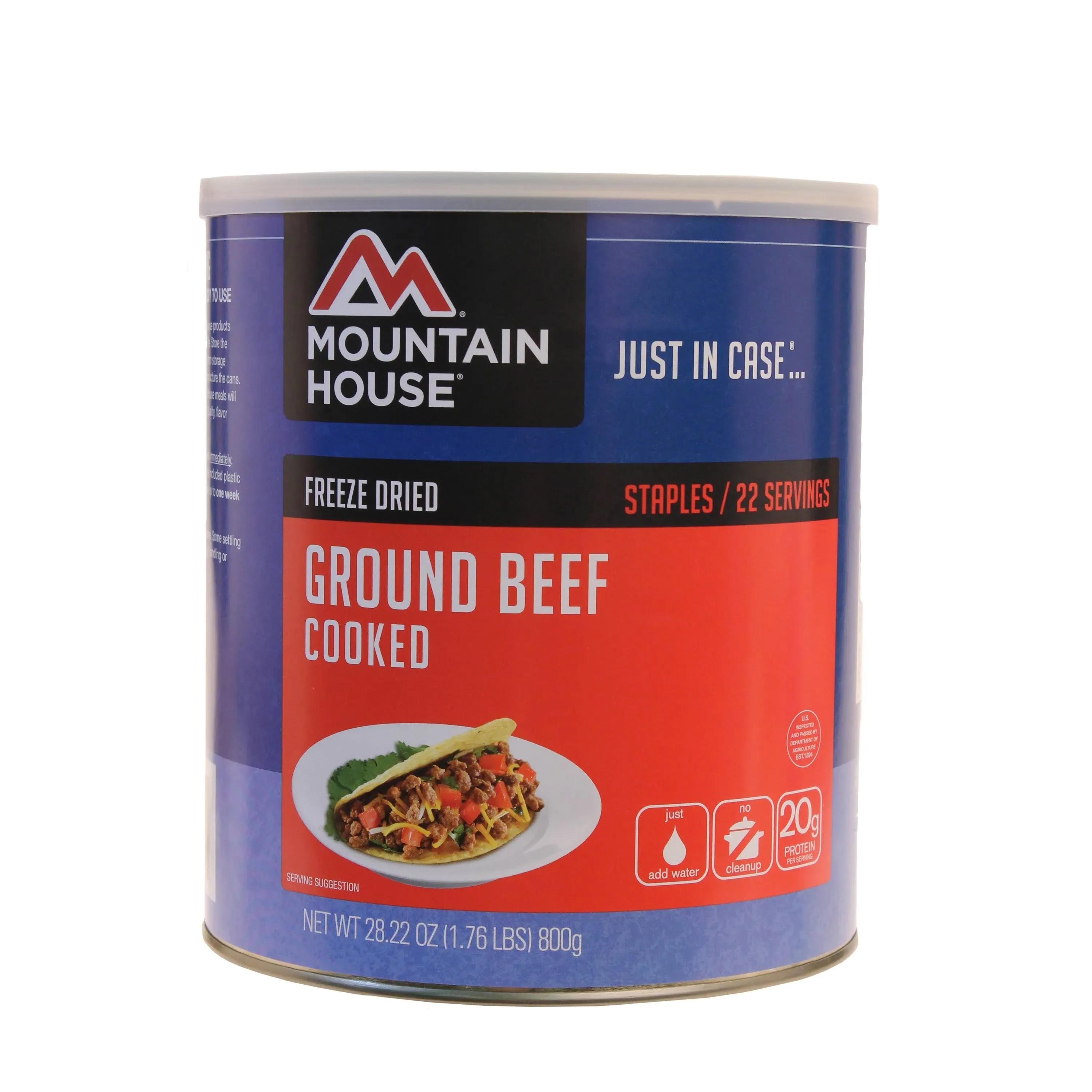 Mountain House Sides and Meats Ground Beef, 22 Servings, 28.22 oz