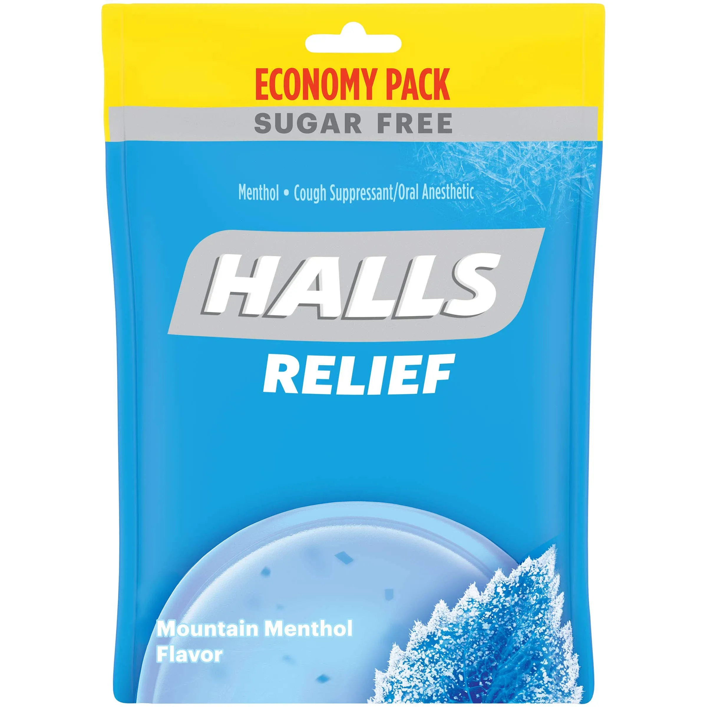Halls Relief Sugar Free Black Cherry Flavor Cough Treatment - 70 Count