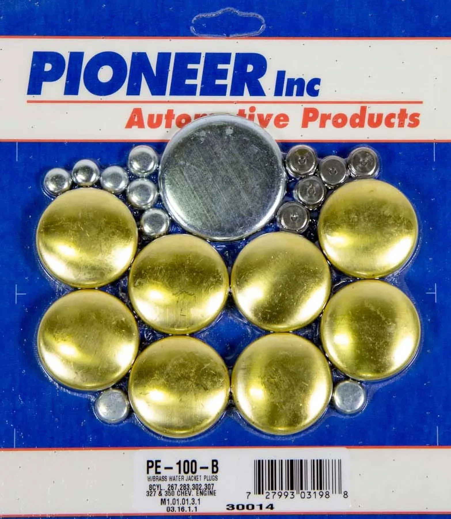 Pioneer PE-100-B Freeze Plug Kit SBC 1964-1997 SBC Brass