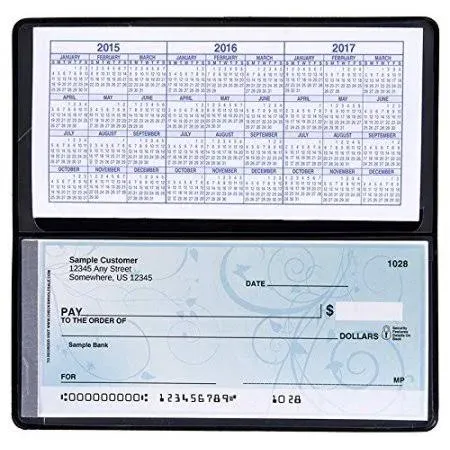 SIDE TEAR CHECKBOOK COVER VINYL CLEAR/FROSTED WITH DUPLICATE FLAP  