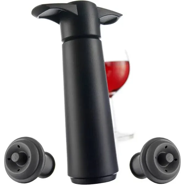 Vacu Vin Wine Saver Black | 2 Stoppers