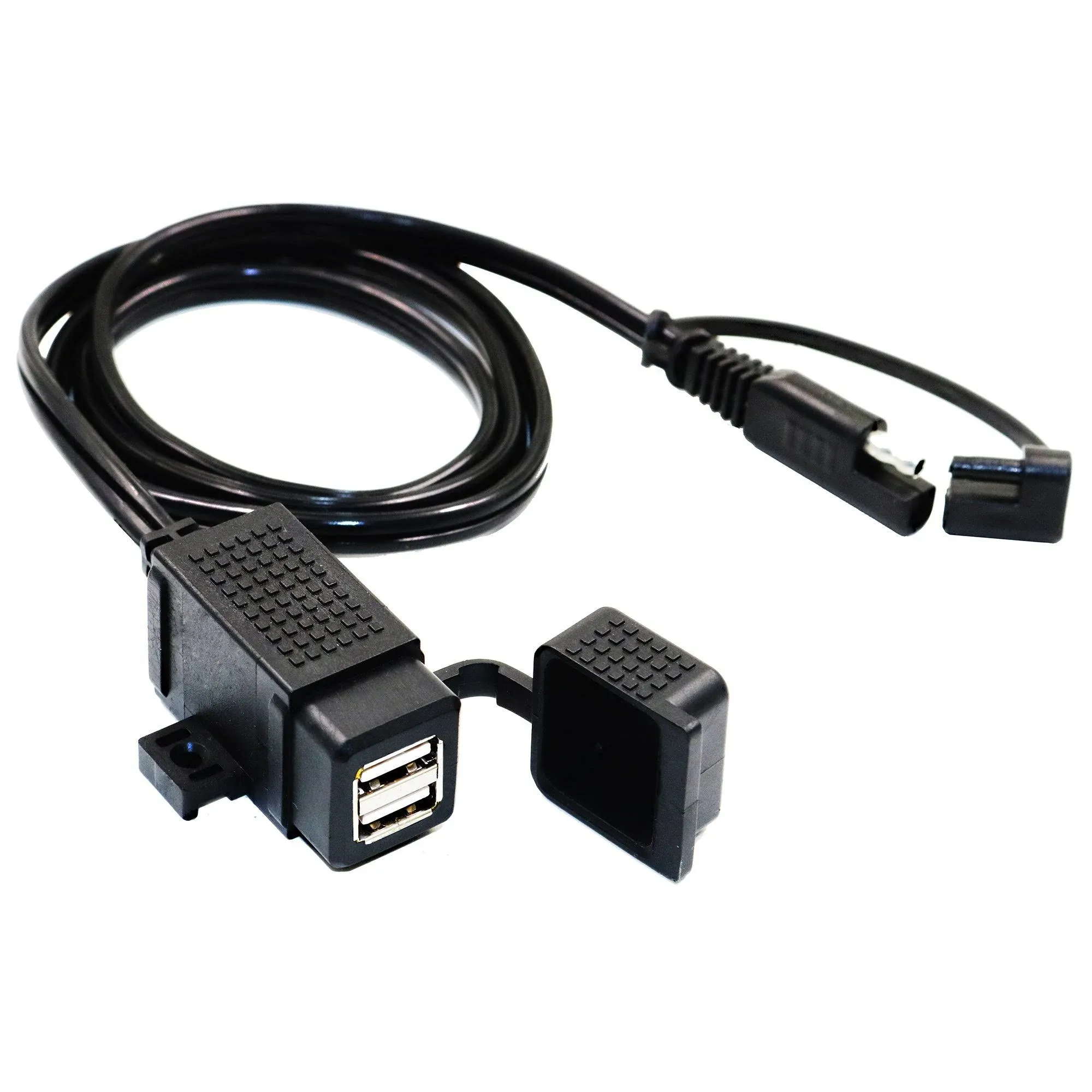 MP0609C 3.1Amp Waterproof Motorcycle Dual USB Charger Kit SAE to USB Adapter Cab