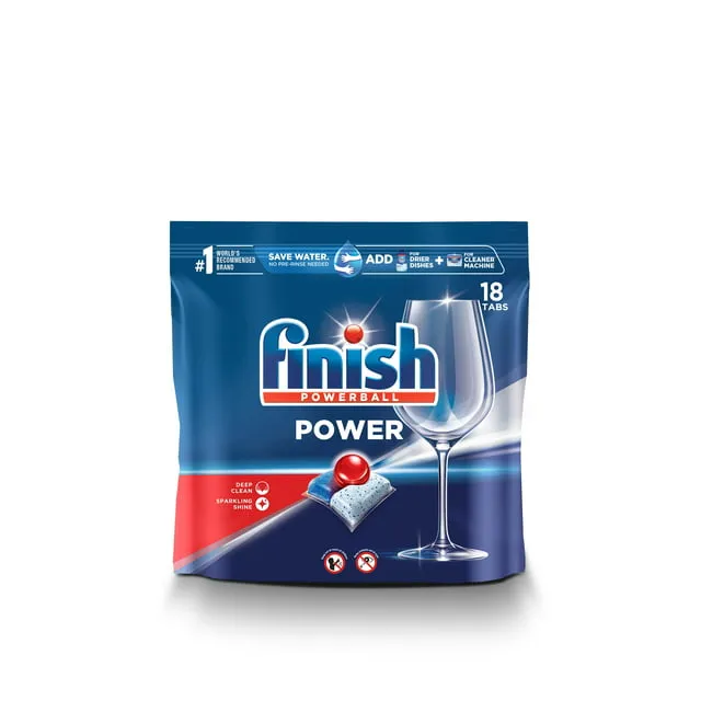 Finish Powerball Dishwasher Detergent Tabs - Power 18 ct
