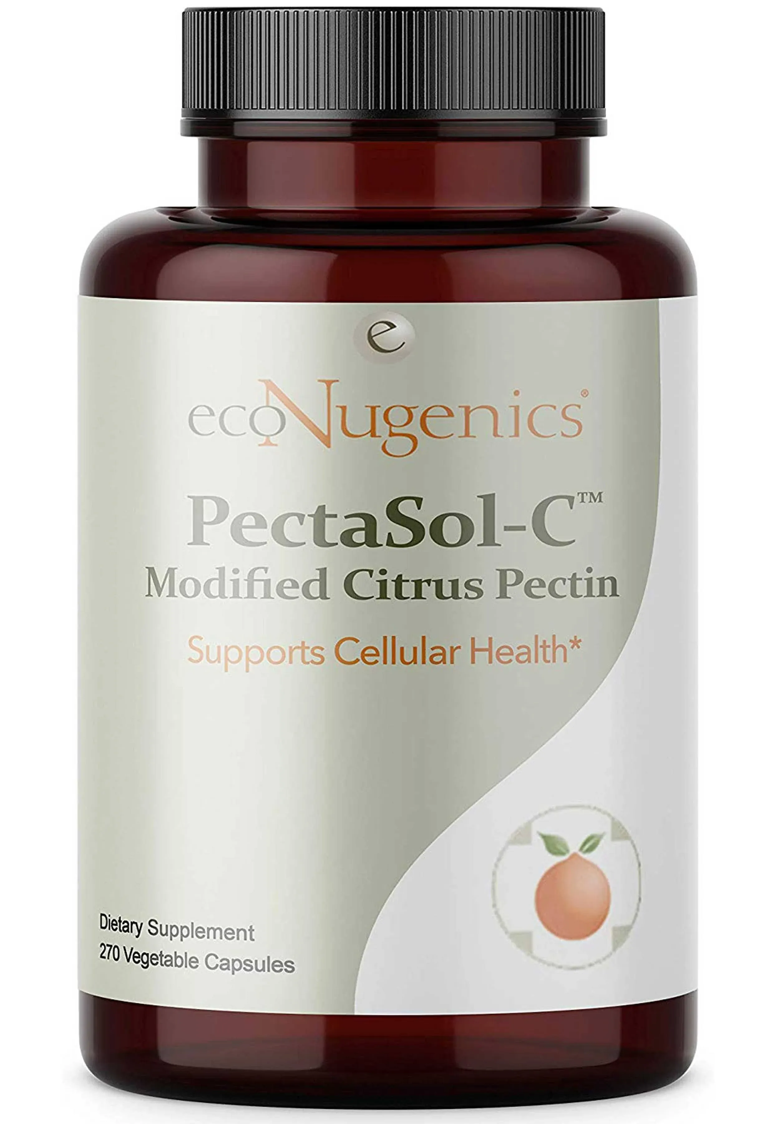 EcoNugenics - PectaSol Modified Citrus Pectin - 270 Capsules - Cellular Health & Immune System Supplement - Maintain Healthy Galectin-3 Levels - Cardiovascular Support