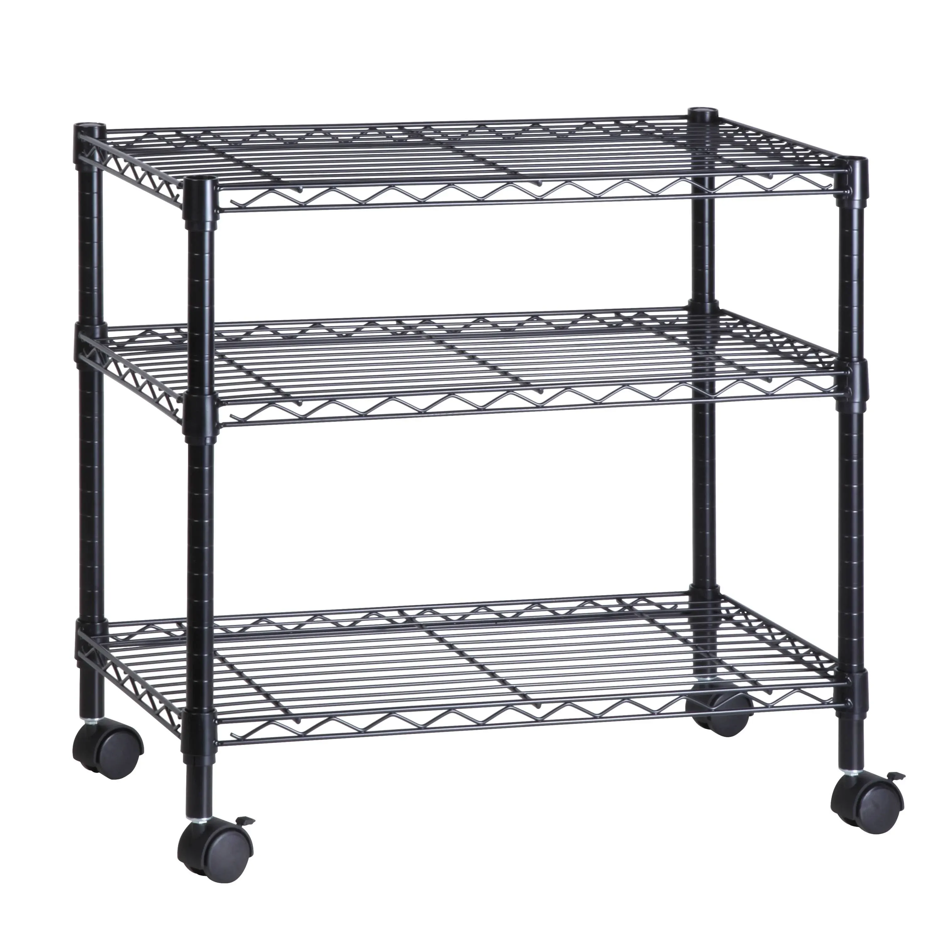 Honey Can Do 3-Tier Media Cart, 33-1/4&rdquo; x 18&rdquo;, Black