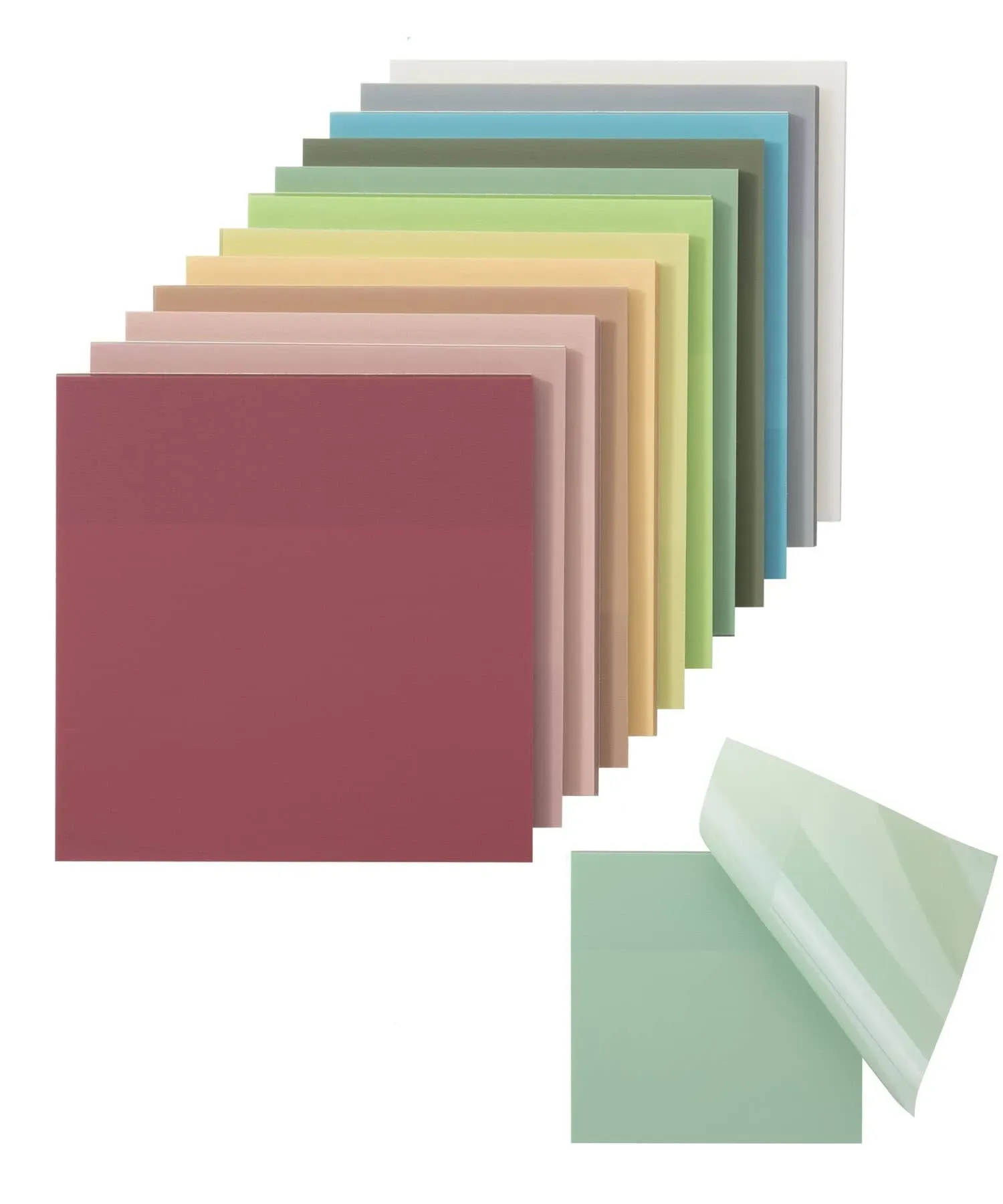 Mr. Pen- Transparent Sticky Notes, 3x3, 600 Sheets, Vintage Colors, See Through ...