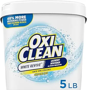 OxiClean White Revive Laundry Whitener and Stain Remover Powder, 5 lb