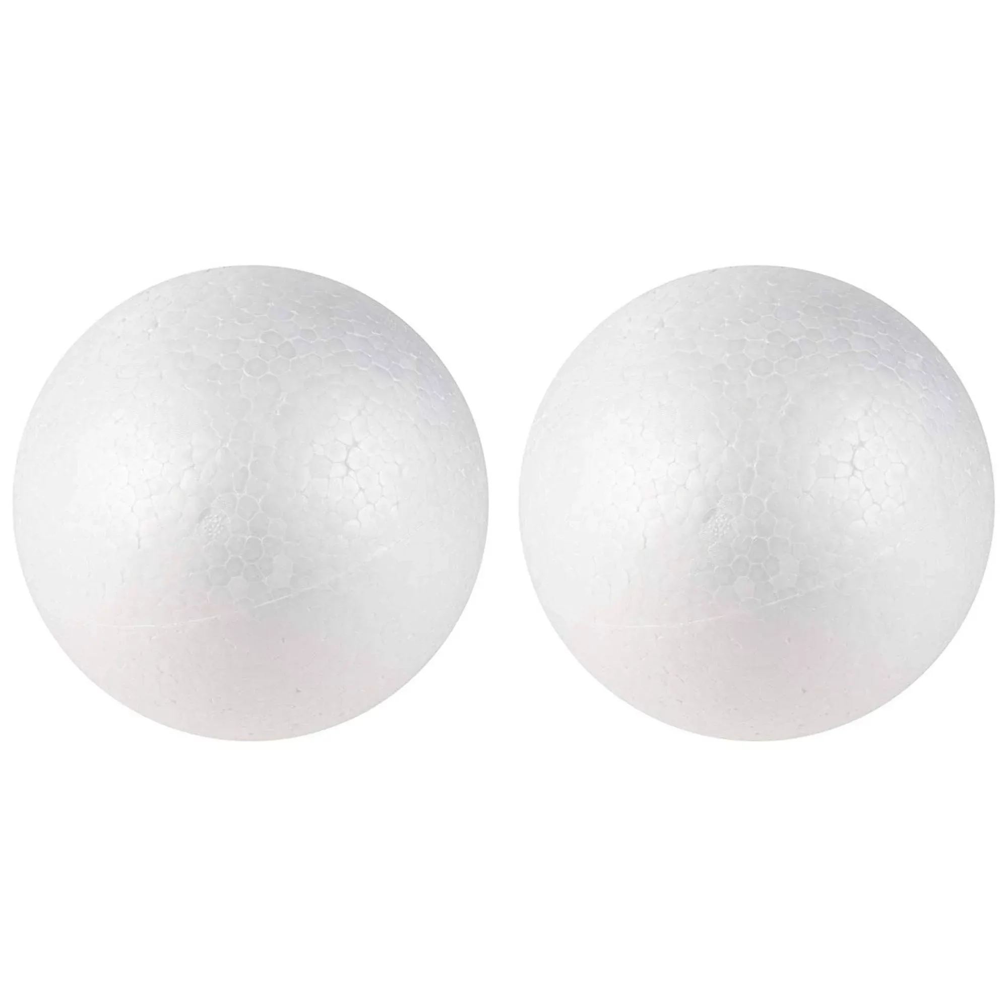 2 Pack Craft Foam Balls, 6 inch. Round Polystyrene Sphere for DIY Arts and Crafts Supplies, White