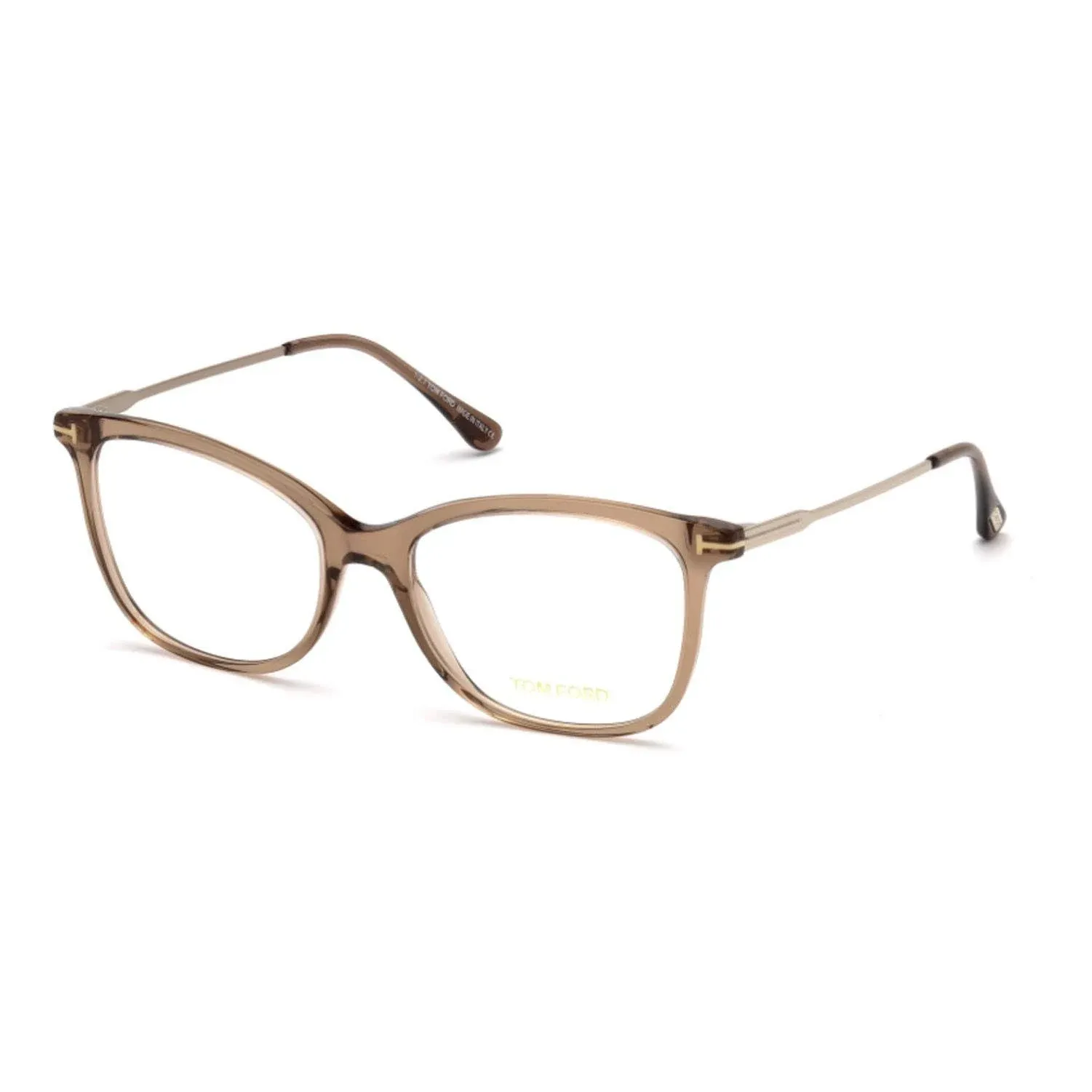 Eyeglasses Tom Ford FT 5510 081 Shiny Transparent Violet Front, Rose Gold Temples