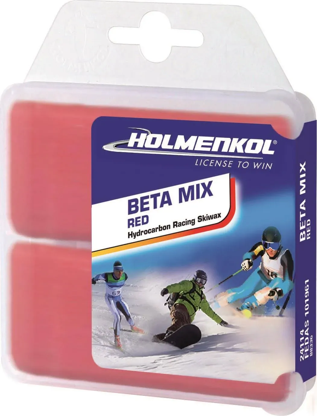 70g Holmenkol Beta Mix Red Wax | Ski Snowboard Storage Base Protection Mid