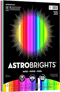 Astrobrights Color Paper, 8.5” X 11”, 24 Lb/89 Gsm,&#034;Spectrum&#034; 25-Color Assortmen