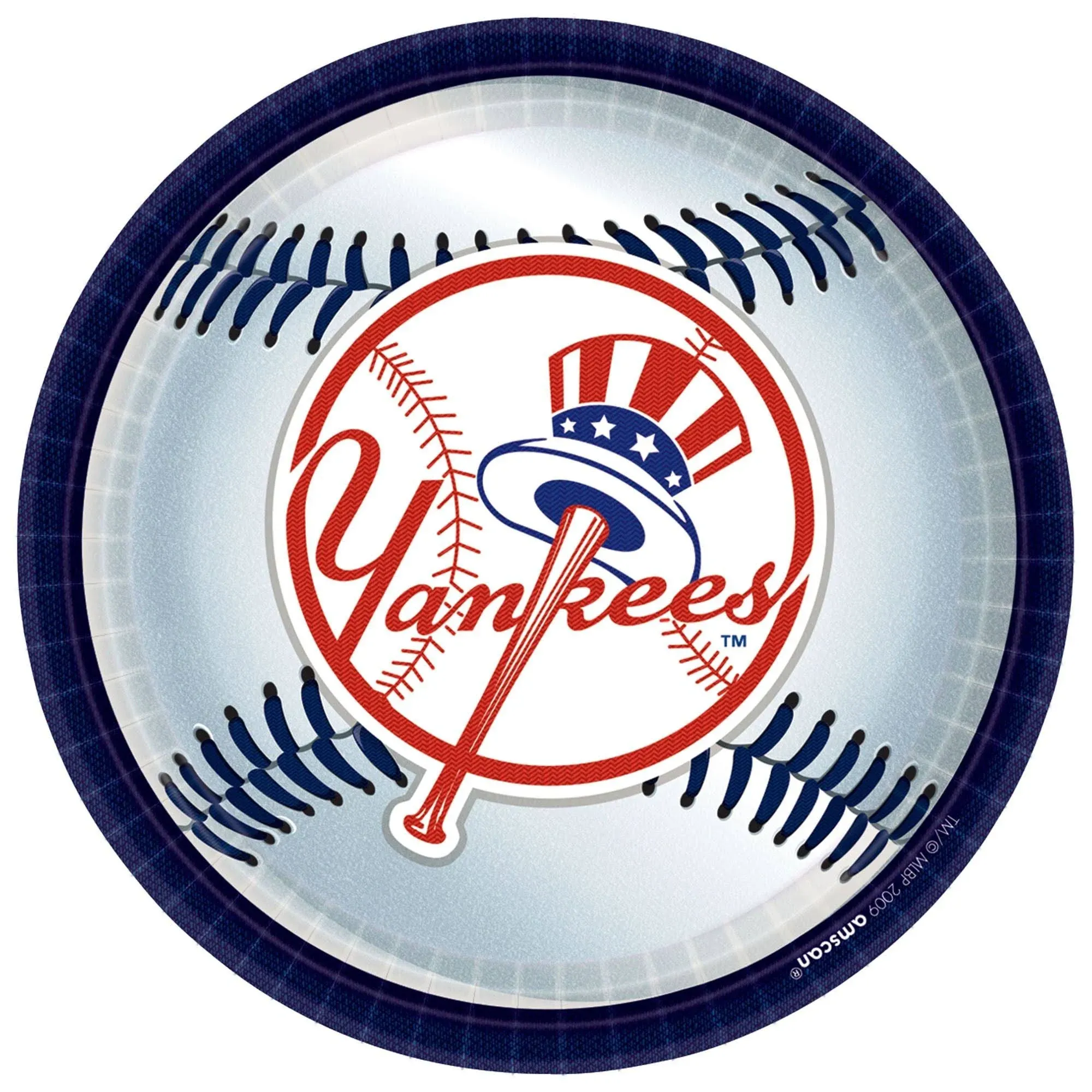 New York Yankees MLB Major League Baseball Sports Party 9&#034; Paper Dinner Plates