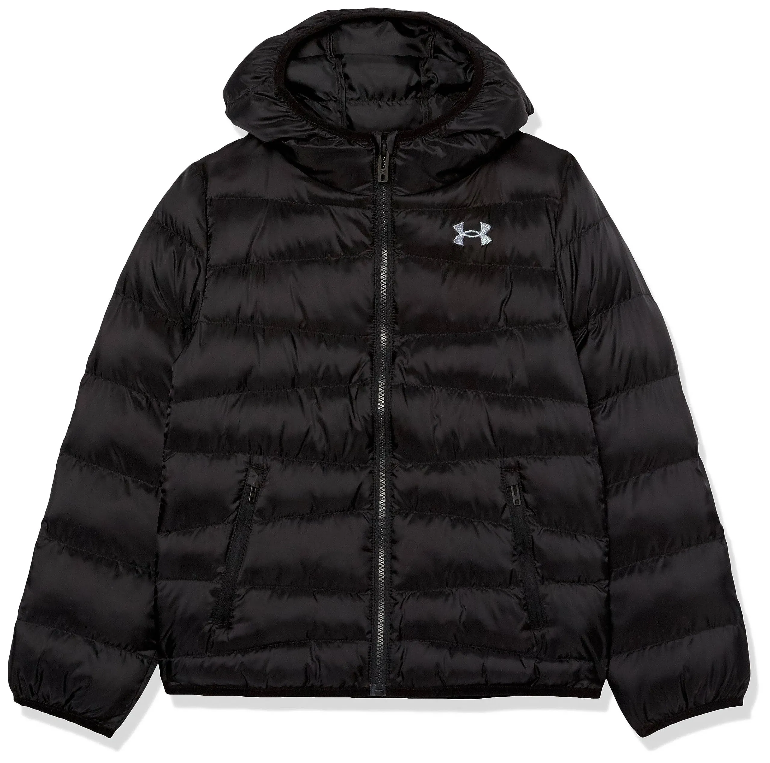 Under Armour Kids Prime Puffer Jacket (Little Kids) Girl's Clothing Black : 4 ...