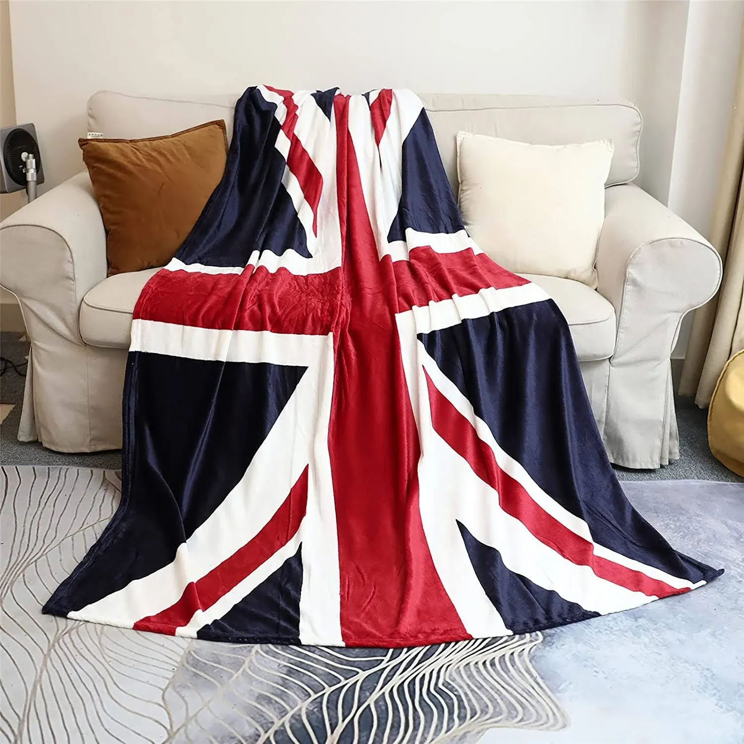 Sviuse British Flag Blanket, Super Soft Sherpa Twin Throw 60 80 Blanket for Bed ...