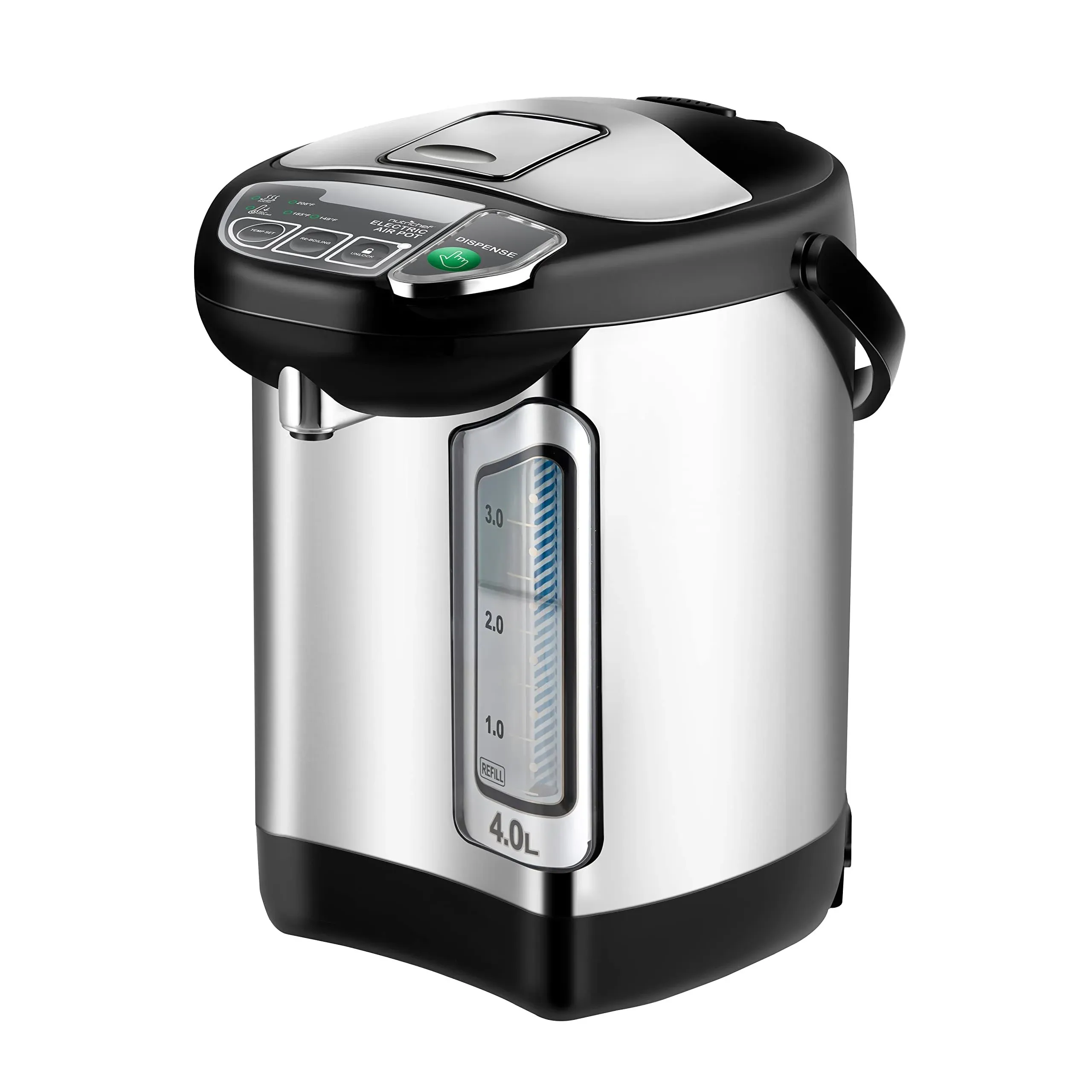 Nutrichef NCHUB24 Electric Water Boiler Warmer 4L Stainless Steel Dispenser