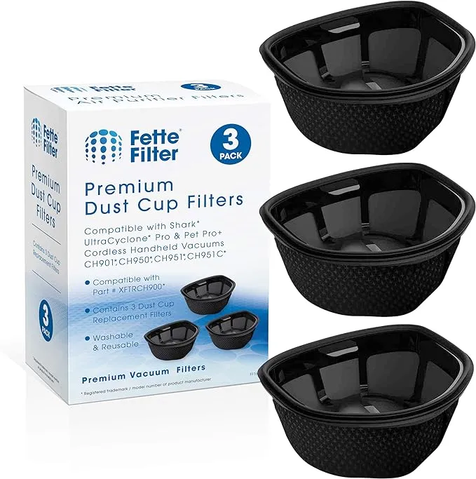 Fette Filter - Dust Cup Filter Compatible with Shark UltraCyclone Pro Cordles...