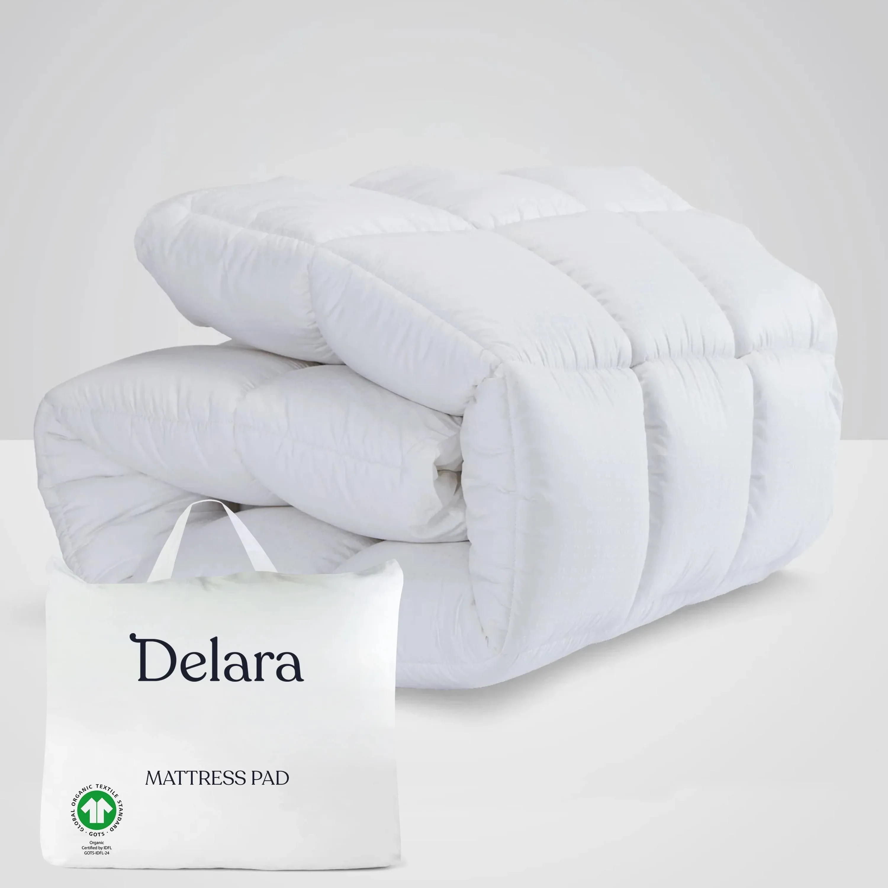 Delara 100% Waterproof 2 in 1 Mattress Protector & Mattress Pad -Quilted Fitted ...