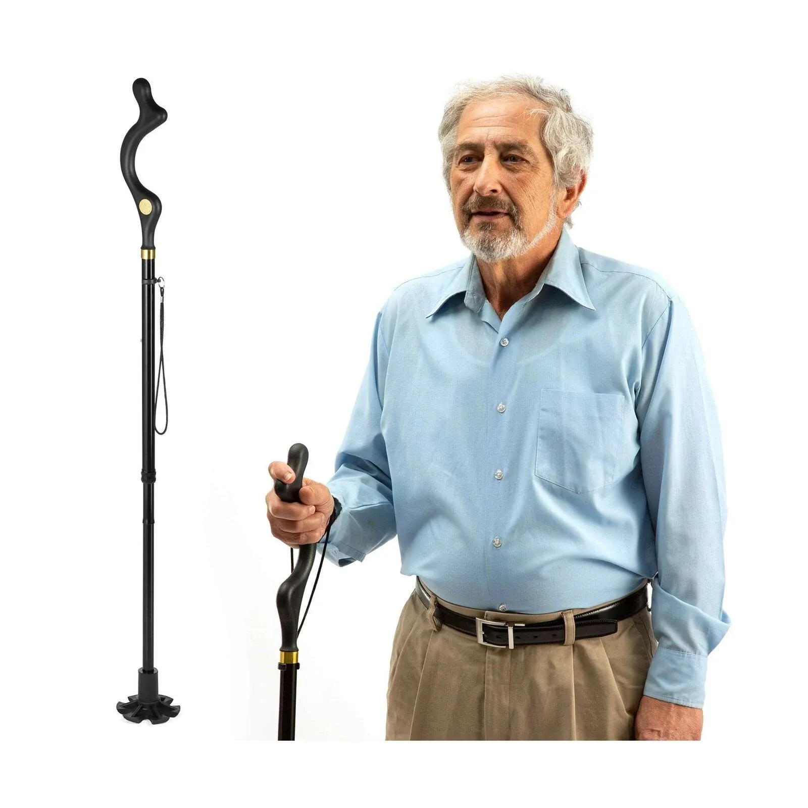 Walking Cane for Men and Walking Canes for Women Special Balancing - Cane Walking Stick Have 10 Adjustable Heights - self Standing Folding Cane, Portable Collapsible Cane, Comfortable
