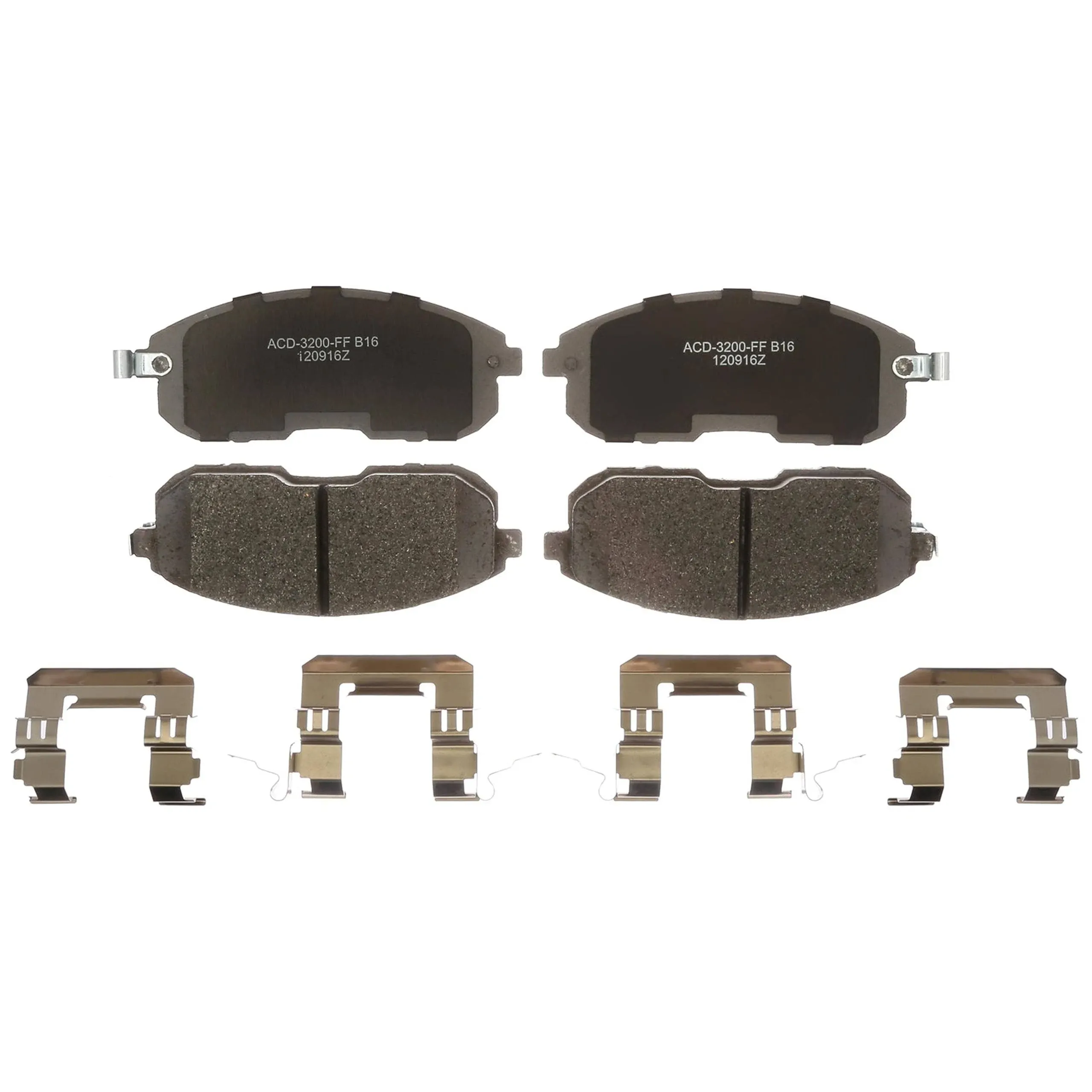 ACDelco Silver 14D815ACHF1 Ceramic Front Disc Brake Pad Set