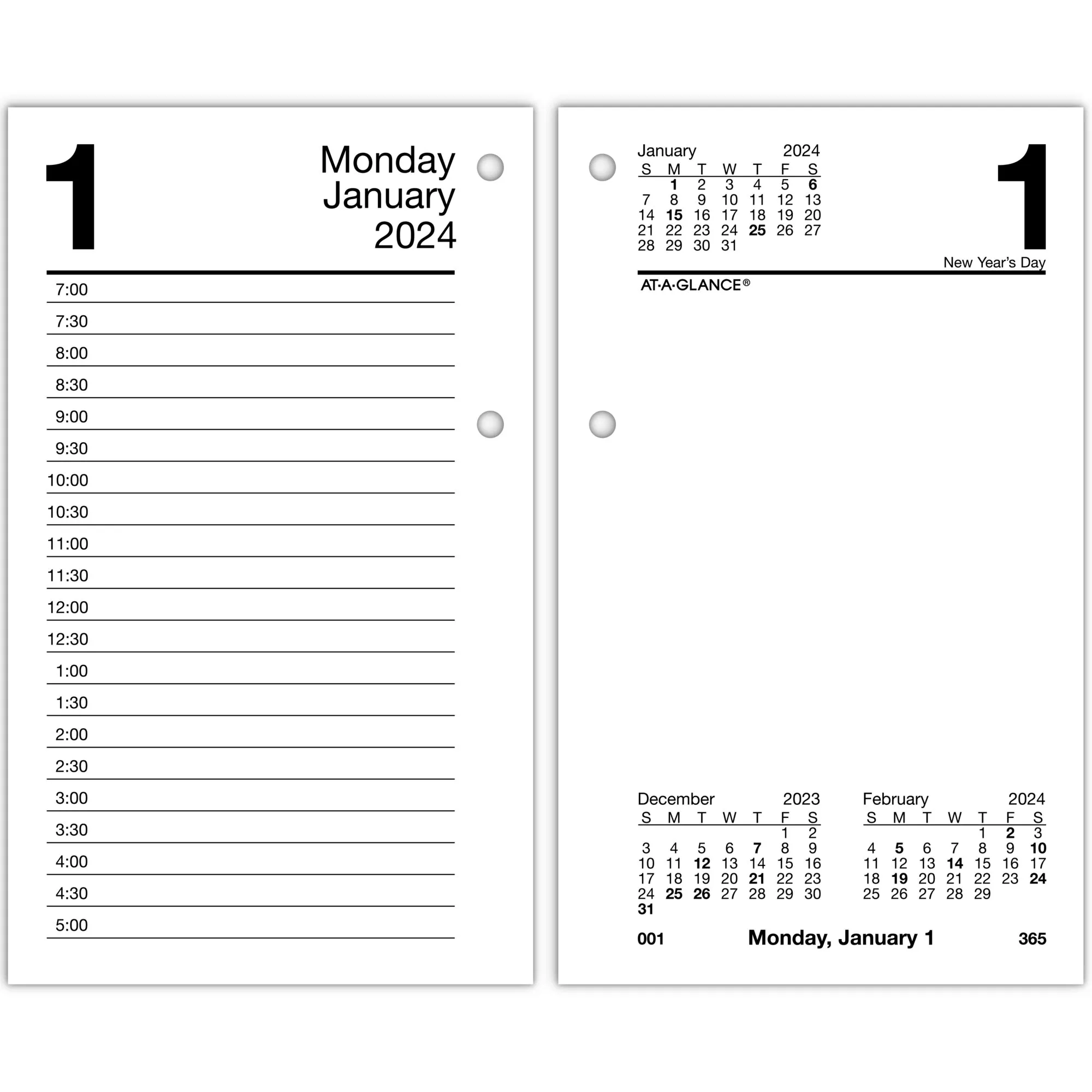 AT-A-GLANCE Desk Calendar Refill