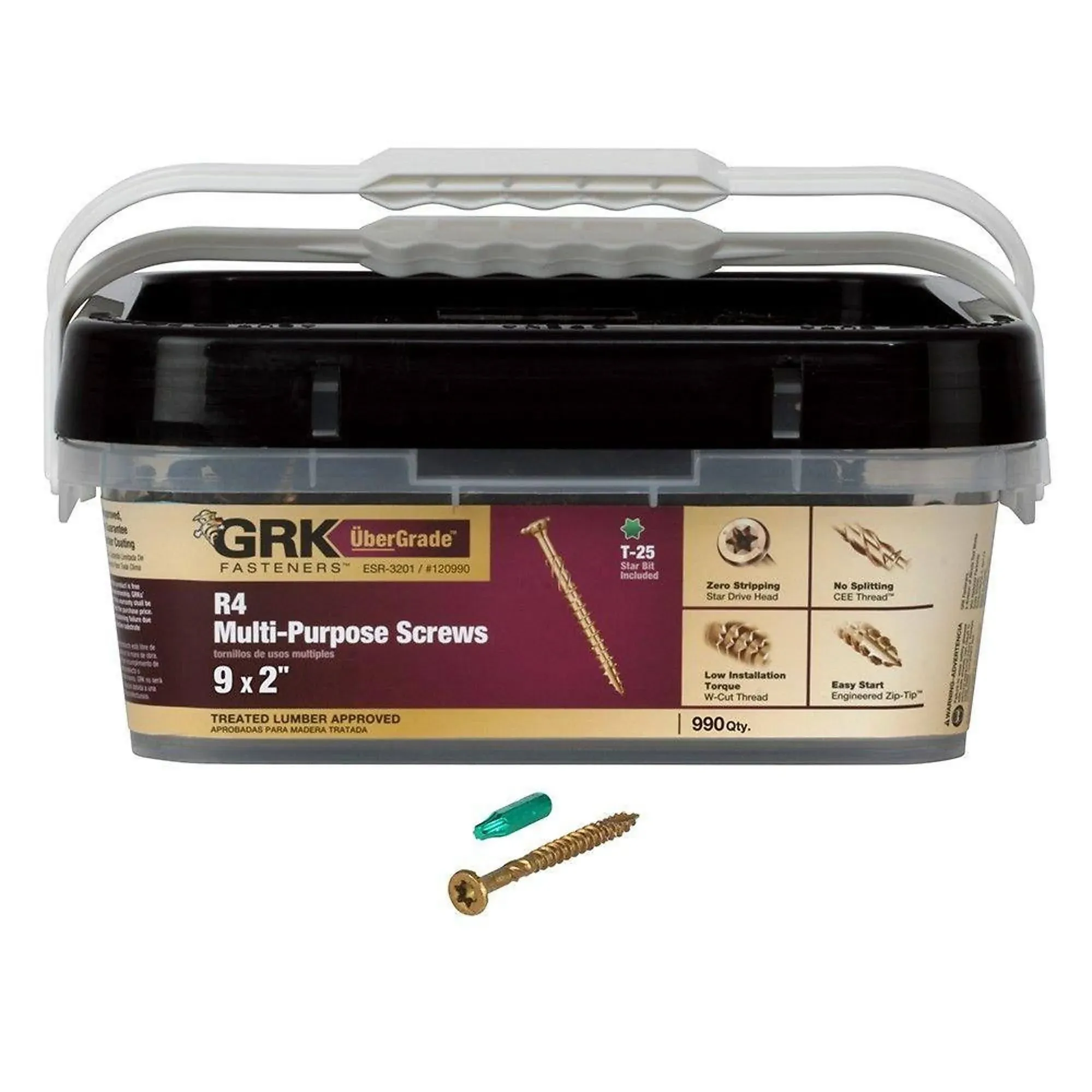 GRK Fasteners No. 8 X 2 in.   Exterior Star Flat Head Deck Elite Screw 1400 pk