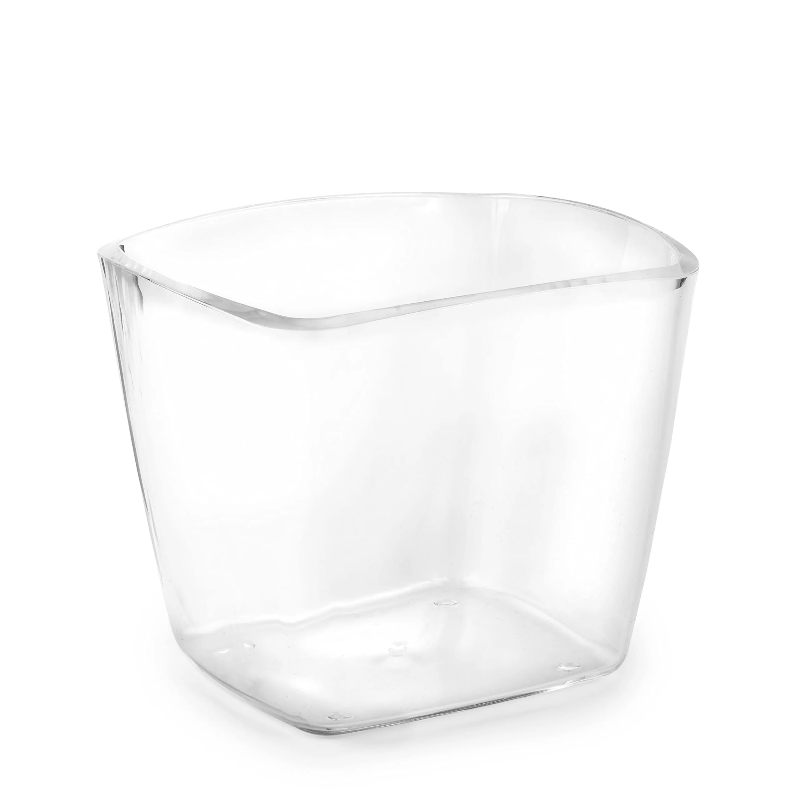 Huang Acrylic Clear Wastebasket Trash Can Bin (Mini Square)