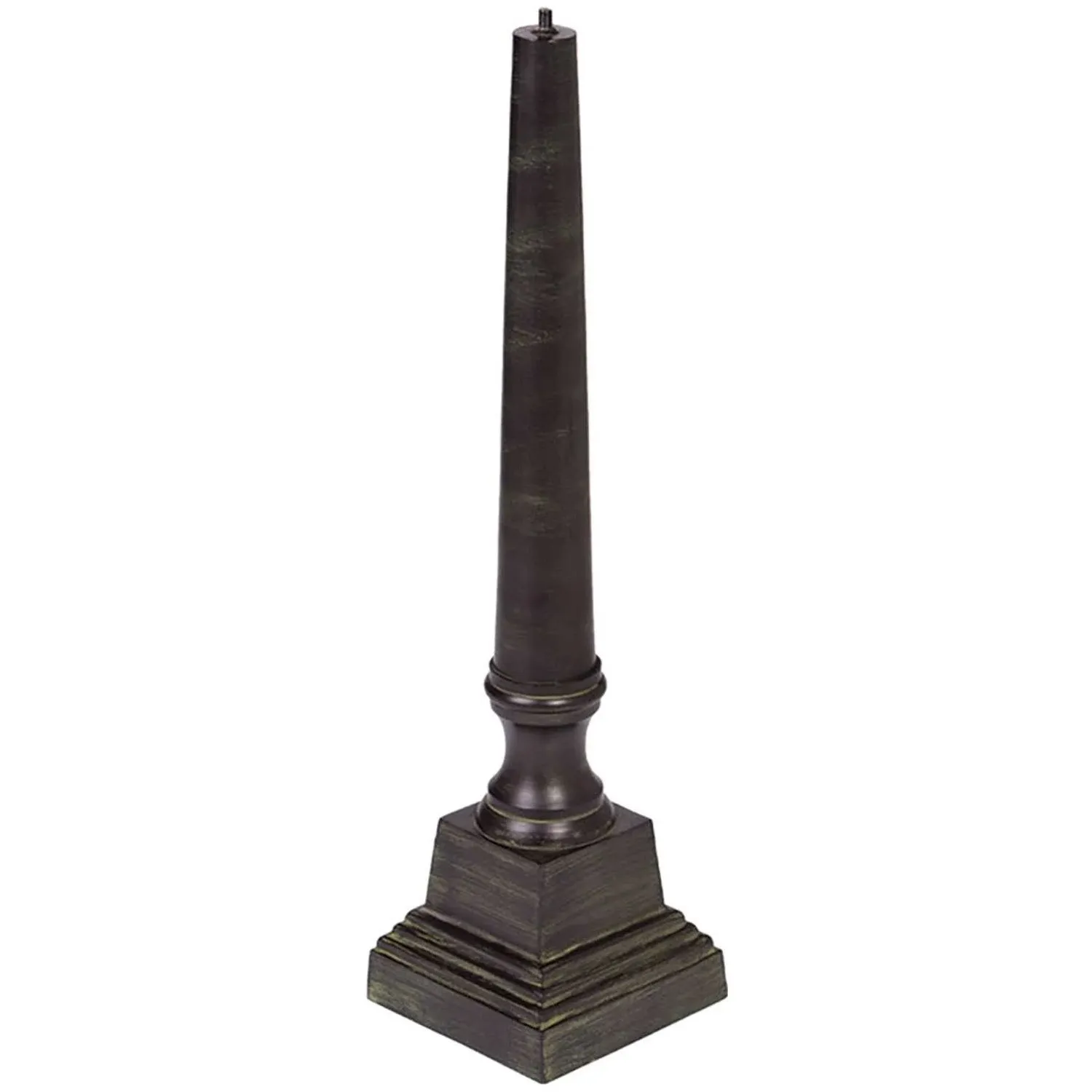 Rome B28 Aluminum Column Sundial Pedestal, Cast Aluminum with Copper and Light Verdigris Patina Finish, 25-Inch Height