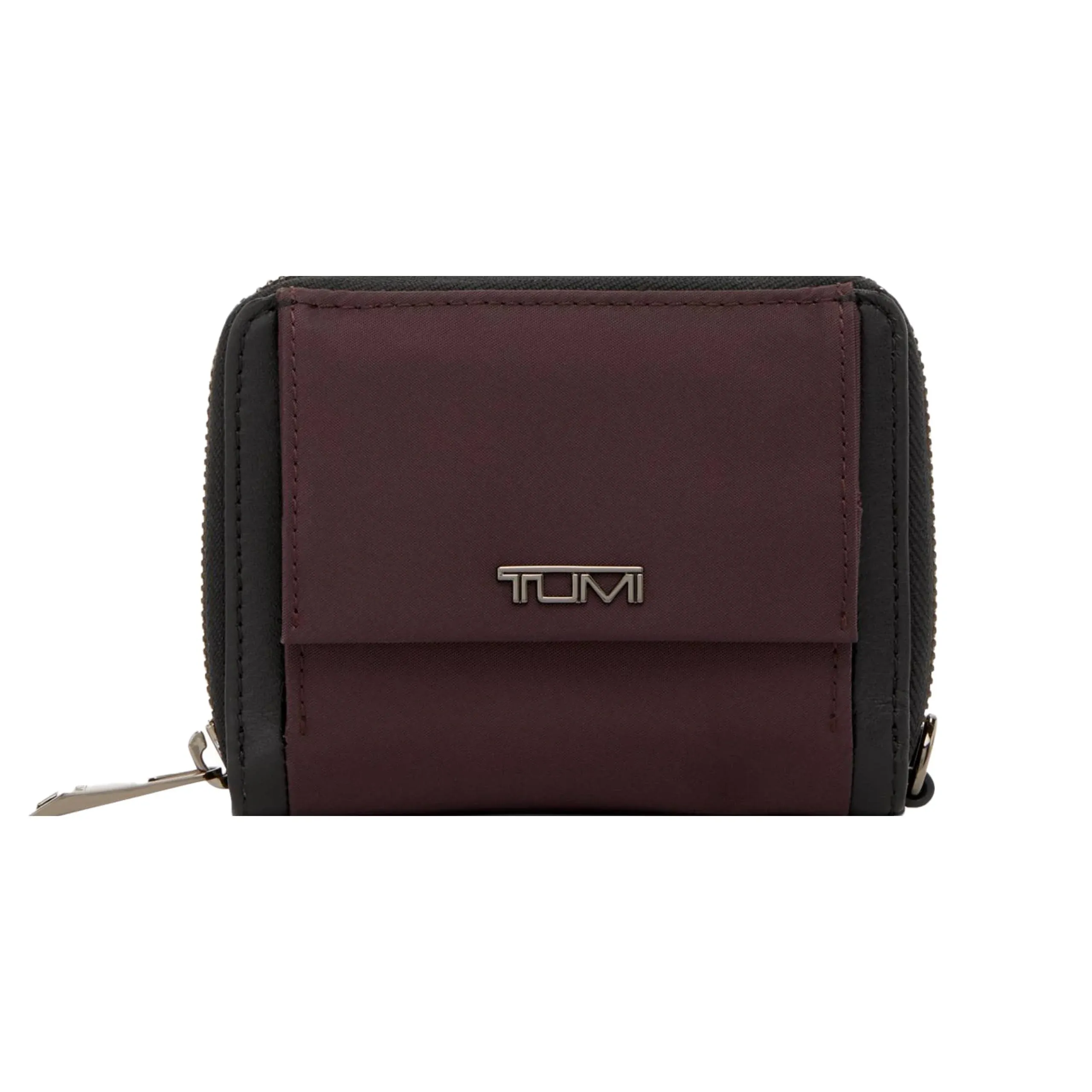 Tumi Voyageur Tri-Fold Zip-Around in Deep Plum