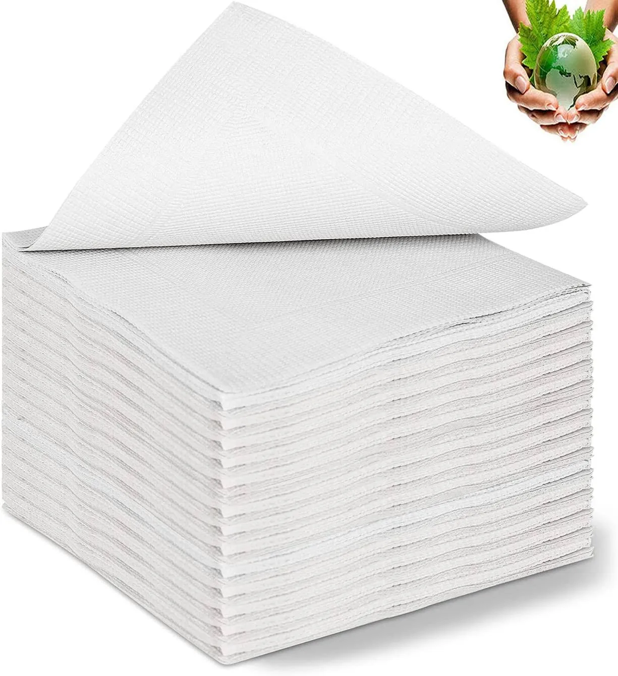 200 Count 2 Ply Cocktail Napkins Disposable Beverage Napkins. 10" X 10" unfol...