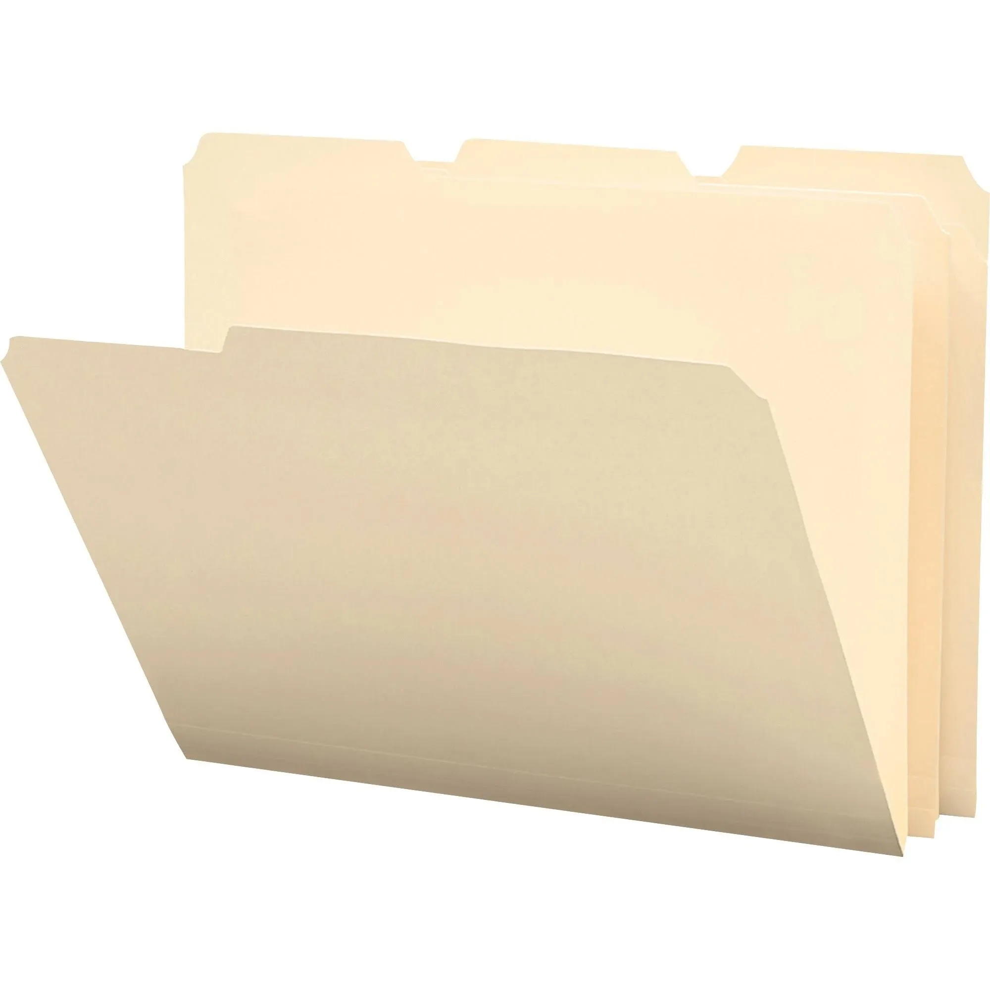 Smead Poly File Folders, 1/3-Cut Tab, Letter size, Manila, 12/Pack